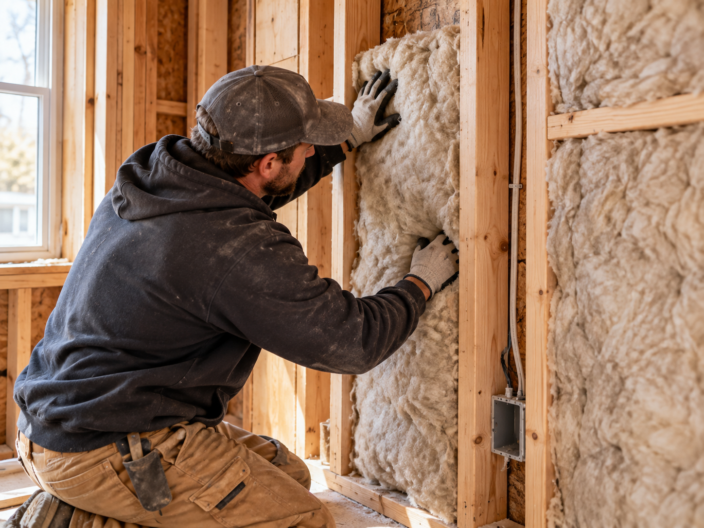 Old insulation removed and replaced with new material